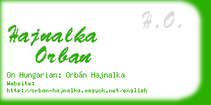 hajnalka orban business card