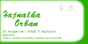 hajnalka orban business card